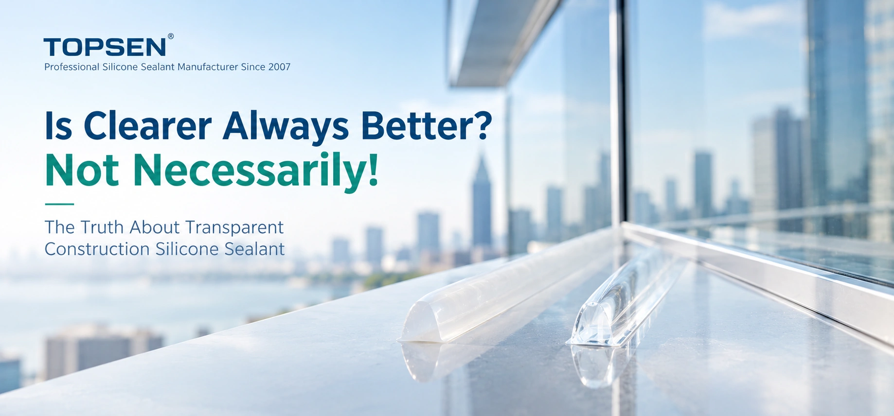 Transparent construction silicone sealant: is clearer always better?