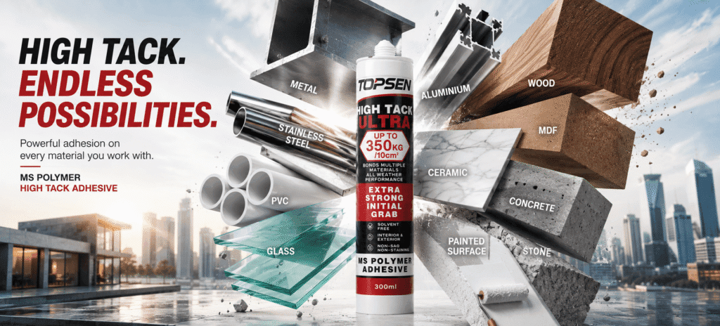 ms polymer high tack adhesive instant bonding glue